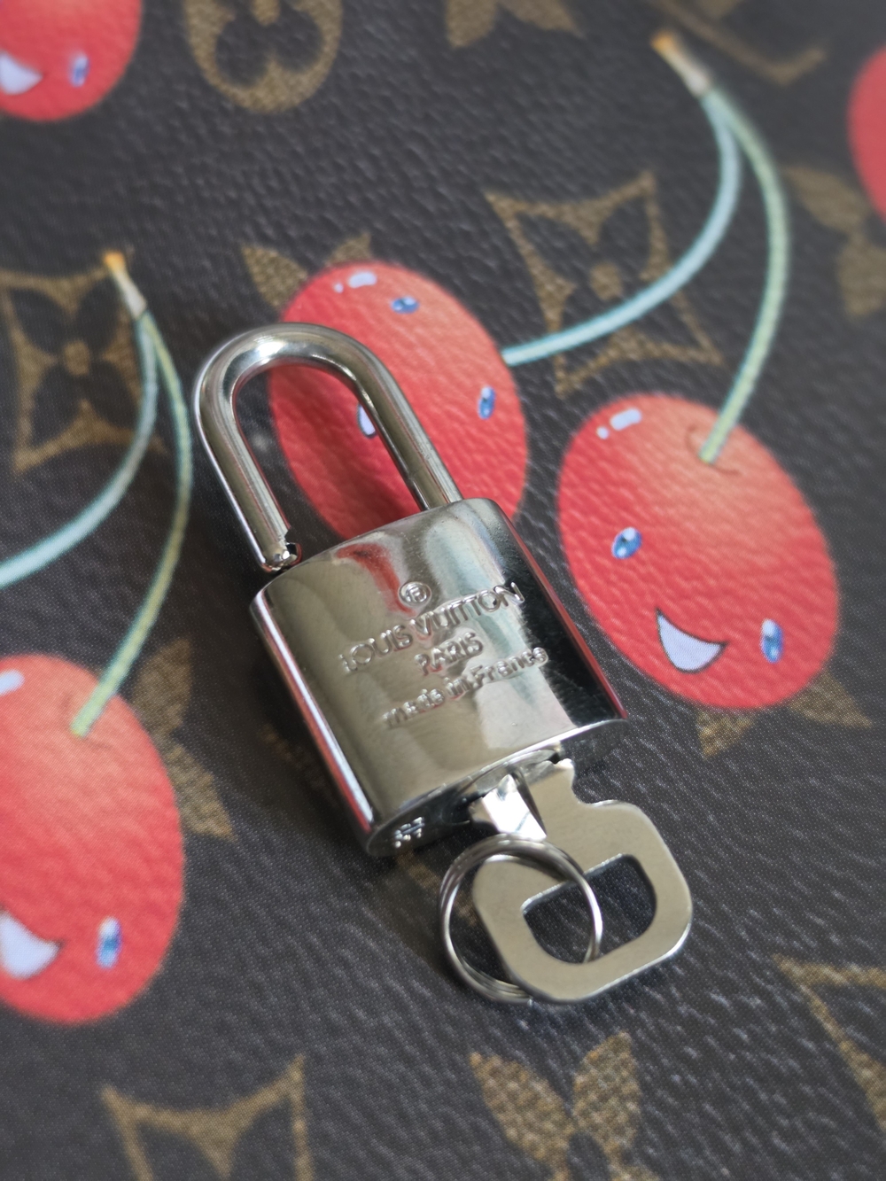 Louis Vuitton Silver Padlock Key Charm Accessory 313